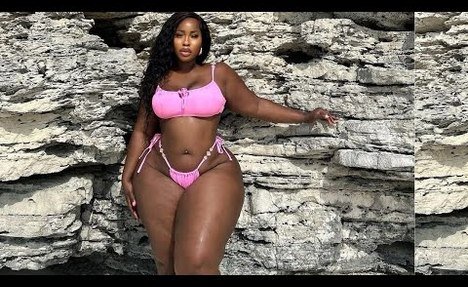 "Plus Size  swimsuit Try-On Haul with NoushieX3 | Trending Instagram Model"