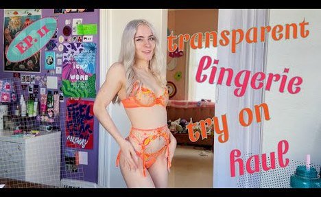 4K Transparent Lingerie Try-On (Honey Birdette Dixie)
