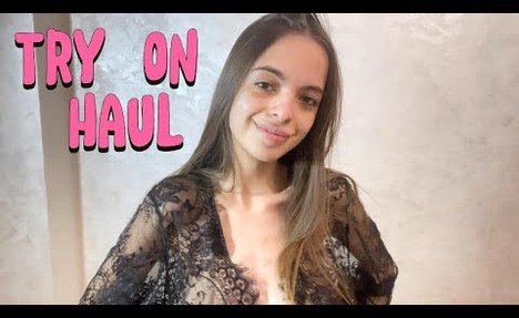 See through transparent lingerie | transparent try on haul | lingerie try on haul transparent 4k