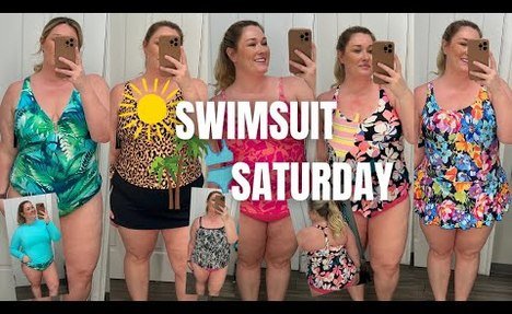 ANNE COLE, RALPH LAUREN, RAISINS, MAXINE OF HOLLYWOOD&hellip; PLUS SIZE SWIMSUIT TRY-ON | swimsuit saturday