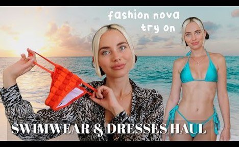 bikini haul 2025 - Fashion Nova Swim Try-On Haul *ft. attractive summer dresses*
