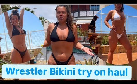 Nadia sapphire | curvy wrestler  tankini try on haul