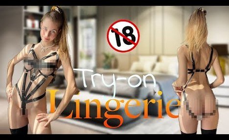 [4K TRY-ON HAUL] Sensual & Empowering ebony Strap Lingerie video review