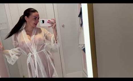 Transparent Lingerie Robe Try On Haul - NO BRA - See-Through Trend
