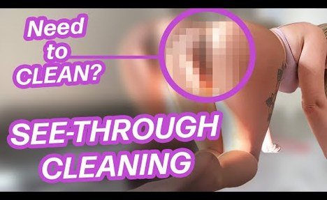 [4K] SENSUAL SEE THROUGH CLEANING &ndash; TRY-ON LINGERIE, SPRAY & SLOW MOTION