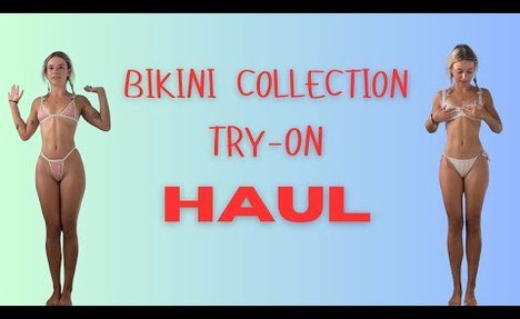 4k  two-piece swimsuit Collection Try On Haul