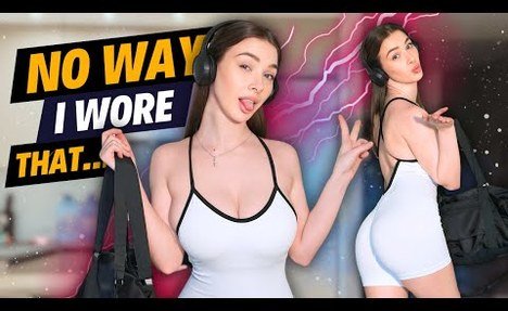 4K See Through Try On Haul White Stretchy Jumpsuit Tight & Hugging