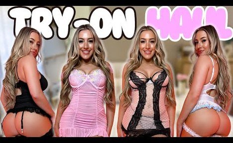 [4K] Transparent Lingerie Try On Haul With Mirror View | Jessie Sims