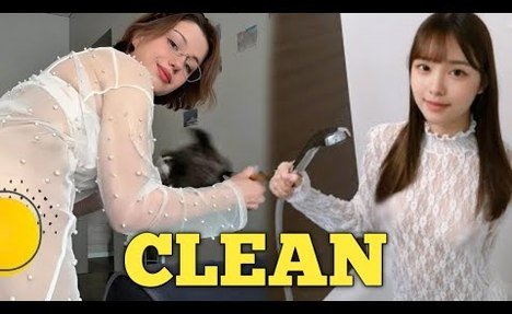 Clean Bathroom transparent  tankini Try-On Haul | home cleaning | Dry Vs wet House Clean try on haul
