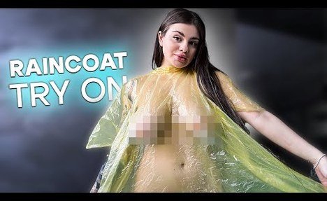 [4K USA]MY STYLISH FIND:CUTE whore IN RAINCOAT!TRANSPARENT TRY ON HAUL AND MORE IDEAS!NO BRA!NO PANTS