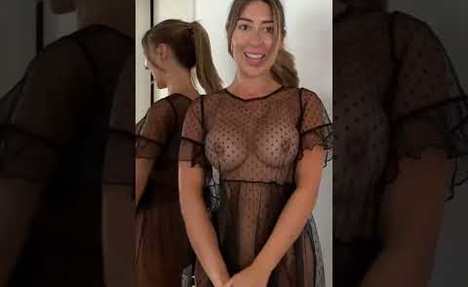 4K Transparent Try on Haul 2024 - NEW Try On Haul in Public - See Through and No Bra