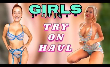 [4K] 18+ See Through Swimsuit Haul (2024) | Transparent Lingerie Try on Haul with chicks Try On Haul