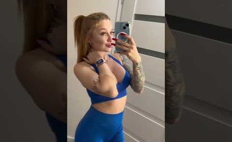 Blue mini  swim set sheer lingerie try-on haul