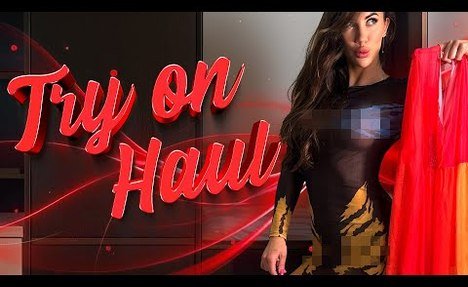 4K Transparent Dresses Try-On Haul | No Bra Edition