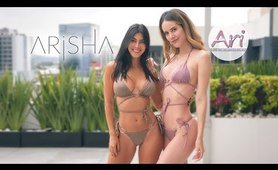 ARISHA two piece bathing suit Try On Haul  #AriDugarte #LauraContreras