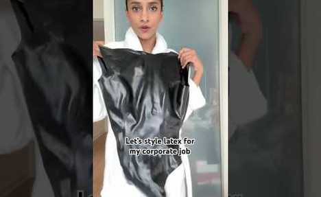 How to wear latex #grwm #fashionshorts #fashiontrends