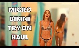 Probamos las Micro Bikinis En Brasil - beach costume Try On Haul 2022