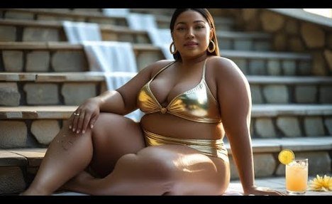AI Swim Lookbook | Plus Size  beachwear Try-On