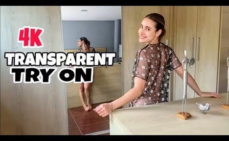 [4K] Transparent clothes Mirror view | Try On Haul Transparent  swimwear |