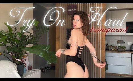[4K USA] sheer transparent try on haul | see through lingerie try on haul |  two-piece swimsuit try on haul