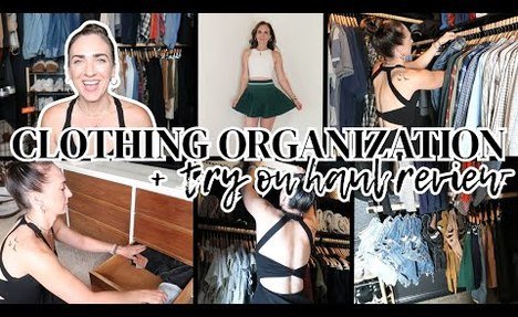 SEASONAL CLOTHING ORGANIZATION | IUGA ATHLETIC BRAND TRY ON HAUL + video review
