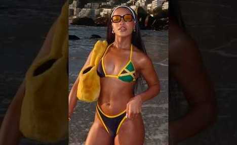 string bikini try-on haul &ldquo;Model Petounia&rdquo; #bikini #shortsviral #welcometothebeach #model