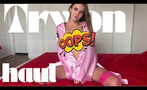 See through transparent lingerie | transparent try on haul | lingerie try on haul transparent 4k