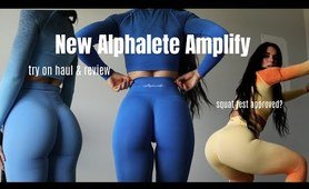 AMPLIFY SEAMLESS || Alphalete amplify tights try on haul & clothing haul in depth || new launch