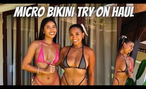 Micro  swimsuit & workout Yoga clothes Try On Haul [4K]