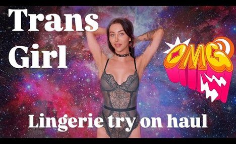 [4K] Transgender chick. Transparent lingerie, try on haul. [For educational purposes only]