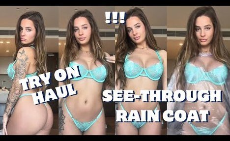 [4K] TRY-ON HAUL | SEE-THROUGH RAINCOAT | TRANSPARENT