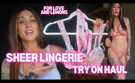 SHEER LINGERIE Try On | For Love & Lemons | Honest video review