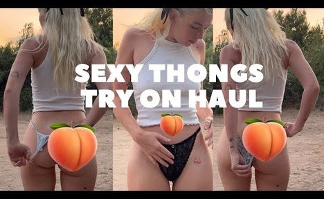 attractive PANTIES TRY ON HAUL 2025 | TRANSPARENT THONGS VANLIFE