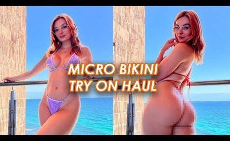 TINY MICRO  two-piece swimsuit TRY ON HAUL