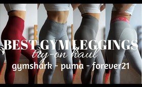 Favorite sportswear leggings try-on haul + review (gymshark, puma, forever21)