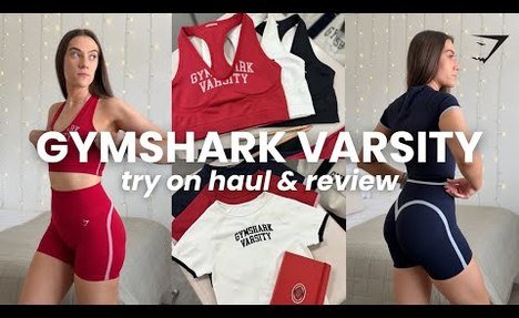 NEW GYMSHARK VARSITY TRY ON HAUL & HONEST review