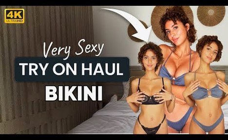 Ultimate ebony & Grey Transparent Lingerie Try-On Haul | Classy Look in 4K