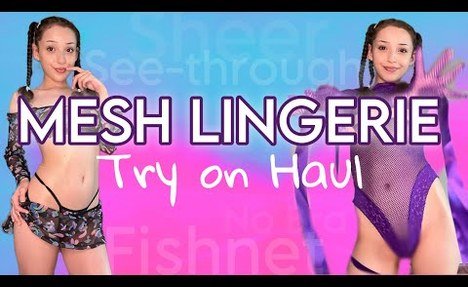 Luxury MESH Lingerie Try On Haul ❤️ See Through Skirt 4K