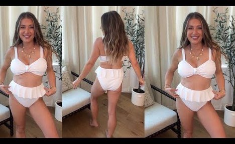 (4K) Amazing See Through TransparentLingerie & micro  microkini Try-On Haul (2025)