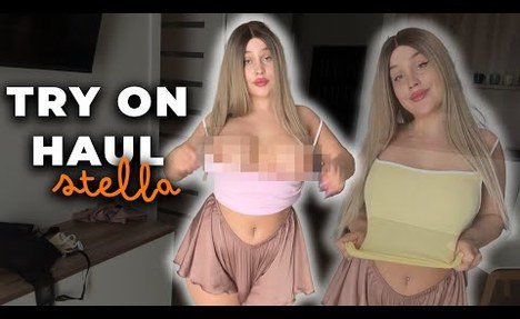 USA 2025 | Trans bitch | Try On Haul | New Top | No Bra