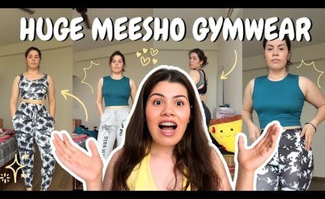 *starting from ₹176* giant MEESHO GYMWEAR HAUL! AFFORDABLE ACTIVEWEAR | TRY ON + vlog #meeshohaul
