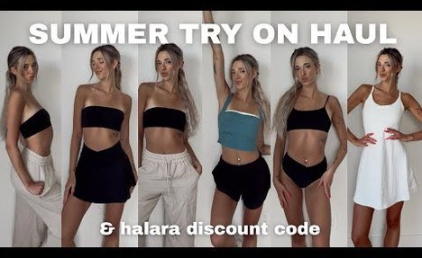 SUMMER ESSENTIALS TRY ON HAUL & Halara Discount Code TIKTOK VIRAL tennnis DRESS !!