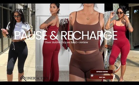 ONER ACTIVE TRY ON HAUL | PAUSE & RECHARGE TRY ON HAUL + SIZING video