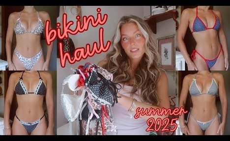 summer 2025  swimsuit try on haul ☆ polka dot, leopard, & vintage styles
