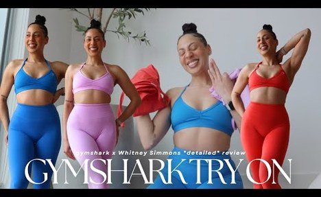 Gymshark x Whitney Simmons yoga pants try on haul