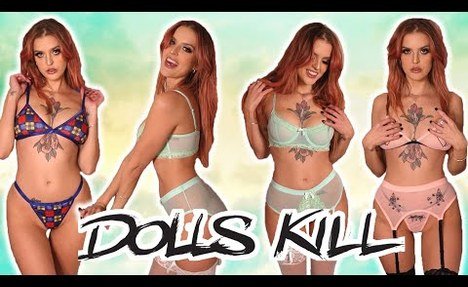 Dolls Kill ebony FRIDAY Lingerie Try On Haul **Stockings & Garter Belts**