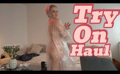 (4K) ✨ See Through Transparent Lingerie & micro  thong bikini Try-On Haul