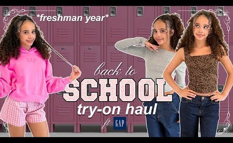 BACK TO SCHOOL TRY-ON HAUL ft Gap | Freshman Year Fits