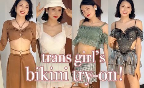 bathing suit try-on haul | Trans whore tries bikinis for the 1st time!