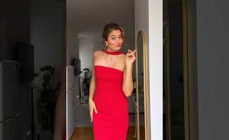trying on Amazon dresses under $50